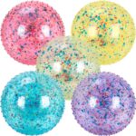 18-Inch Jumbo Confetti Knobby Balls - 50 Pieces, Assorted Colors