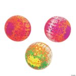 6-Inch Vinyl Inflatable Splatter Balls – 200 Assorted Paint Splatter Styles for Active Play, Prizes, and Rewards