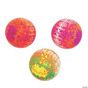 6-Inch Vinyl Inflatable Splatter Balls – 200 Assorted Paint Splatter Styles for Active Play, Prizes, and Rewards