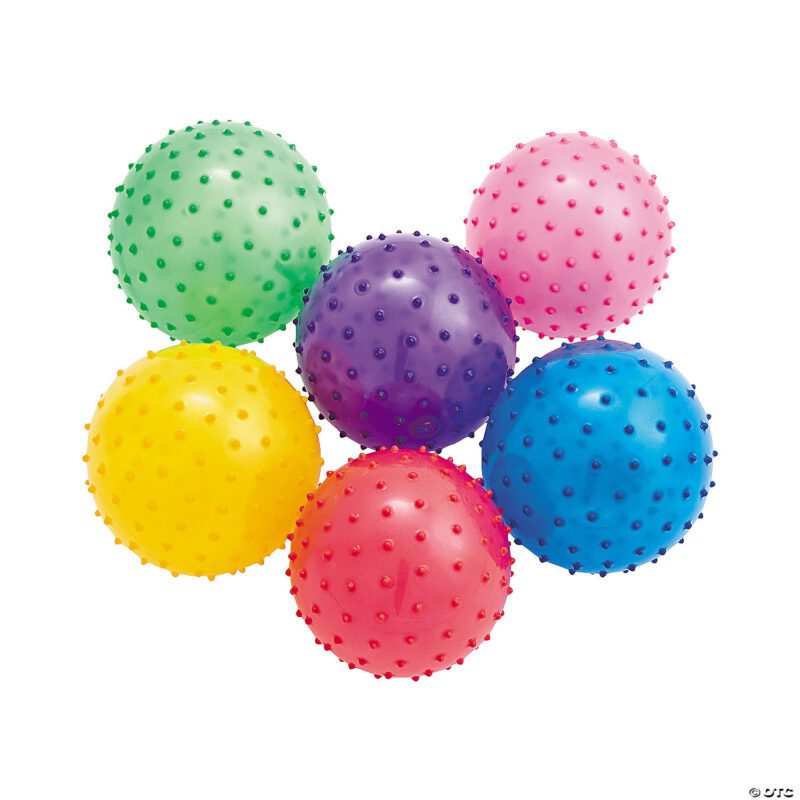 Assorted 5-Inch Vinyl Spike Balls - Inflated to 5 Inches - Durable Vinyl