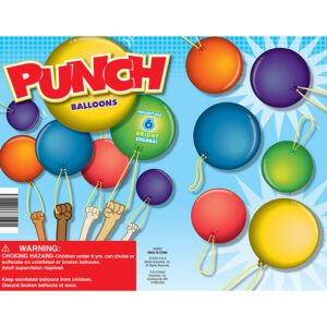 Assorted Punch Balloons - 100 Pieces - Bright Colors - Inflated to 20 Inches