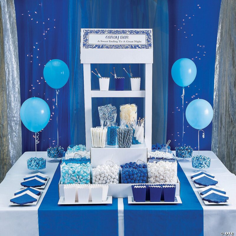 Assorted blue candy for baby showers, weddings, and parties – 11 lbs. of candy for buffets and décor