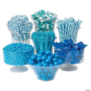 Assorted blue candy for baby showers, weddings, and parties – 11 lbs. of candy for buffets and décor