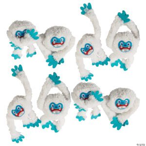 Bulk Jumbo Yeti Plush 11-Inch Hanging Cryptid Plush Toy with 17.5-Inch Arm Span – 72 Pieces