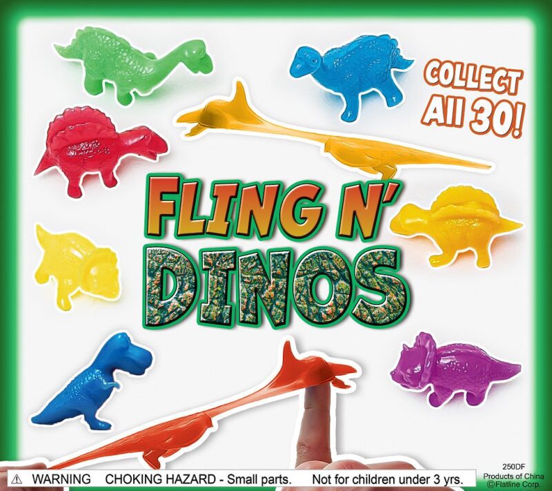 Dino Flingers in Assorted Colors and Styles Vending Capsules – 250 Pre-Filled 2-Inch Capsules