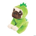 Jumbo Dino Pug Stuffed Animal – 10-Inch Plush Pug