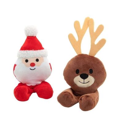 Plush Christmas Puppet Mix - 192 pieces of Santa Claus and reindeer puppets with movable legs
