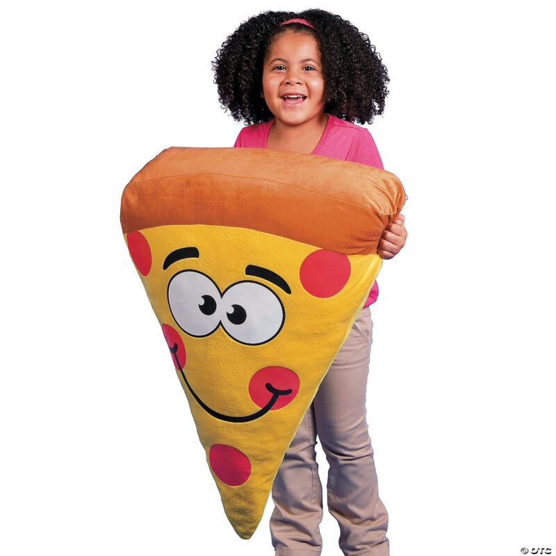 Set of 8 - 30-Inch Giant Plush Pizza Slice Smiling