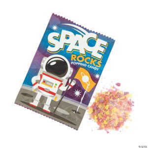 Space Rocks Popping Hard Candy Fun Packs in Grape, Strawberry, and Watermelon Flavors | 864 Packs