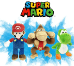 Super Mario 12″ Classic Plush – Box of 48 Pieces Featuring Mario, Donkey Kong, and Yoshi