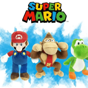 Super Mario 12″ Classic Plush – Box of 48 Pieces Featuring Mario, Donkey Kong, and Yoshi