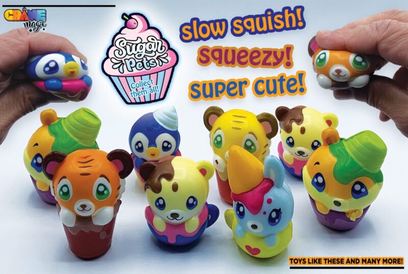 Sugar Pets Cupcake Animals – 250-Piece Slow-Rise Squishy Collectibles