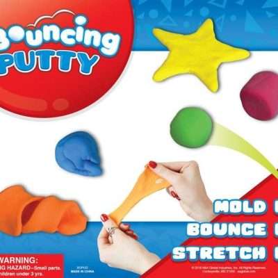 Assorted bouncing putty toys in 2-inch vending capsules – bulk pack of 250 colorful, stretchable, and moldable putty toys for vending machines​