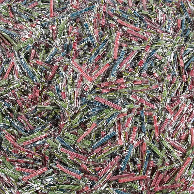 Sour Punch twists fruit-flavored chewy candy individually wrapped in assorted colors for bulk vending and redemption use