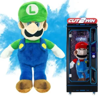 Giant Luigi Plush Standing 4 Feet Tall – Perfect Cut-to-Win Prize
