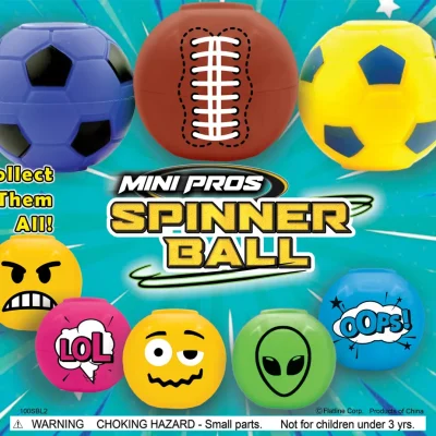 Mini Pros Spinner Balls – 300 Pieces in 2 Capsules for Bulk Vending