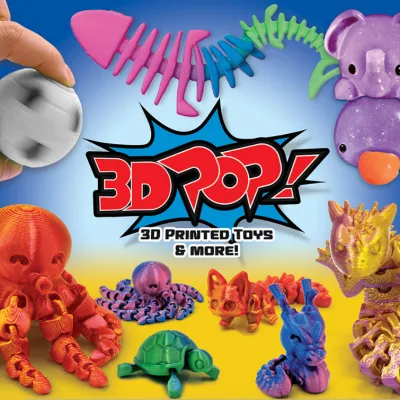 3D Pop Toys in 2-Inch Capsules – Octopus, Spinner Balls, Skeletons, Dragons
