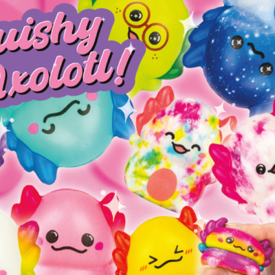 Colorful Squishy Axolotl Toys In 2-Inch Capsules – 250 Count