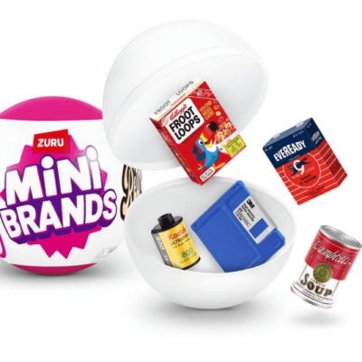 ZURU 5 Surprise Mini Retro Brands Series 1 collectible capsule toys – 50-piece case with iconic mini products