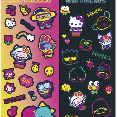 Hello Kitty Arcade Vending Stickers – 300 Licensed Flat Vend Pieces