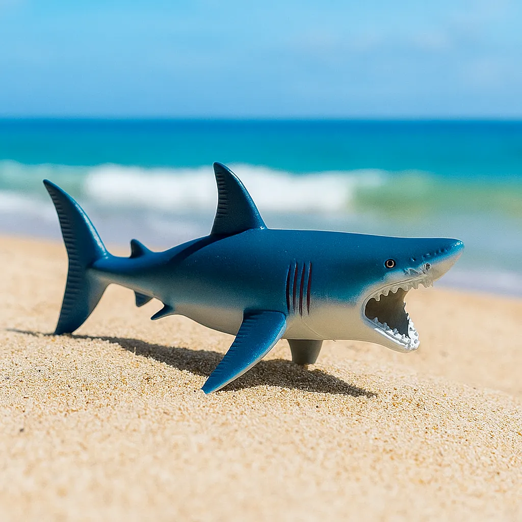 Vinyl Shark Toy 6.5 Inches Blue