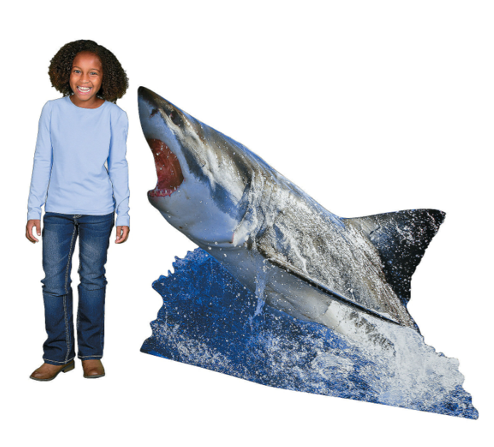 Official Shark Squad photo cutout—60 by 45 inches, one-piece display
