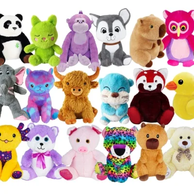 10 inch jumbo premium assorted animal plush mix for arcade crane machines and redemption prizes