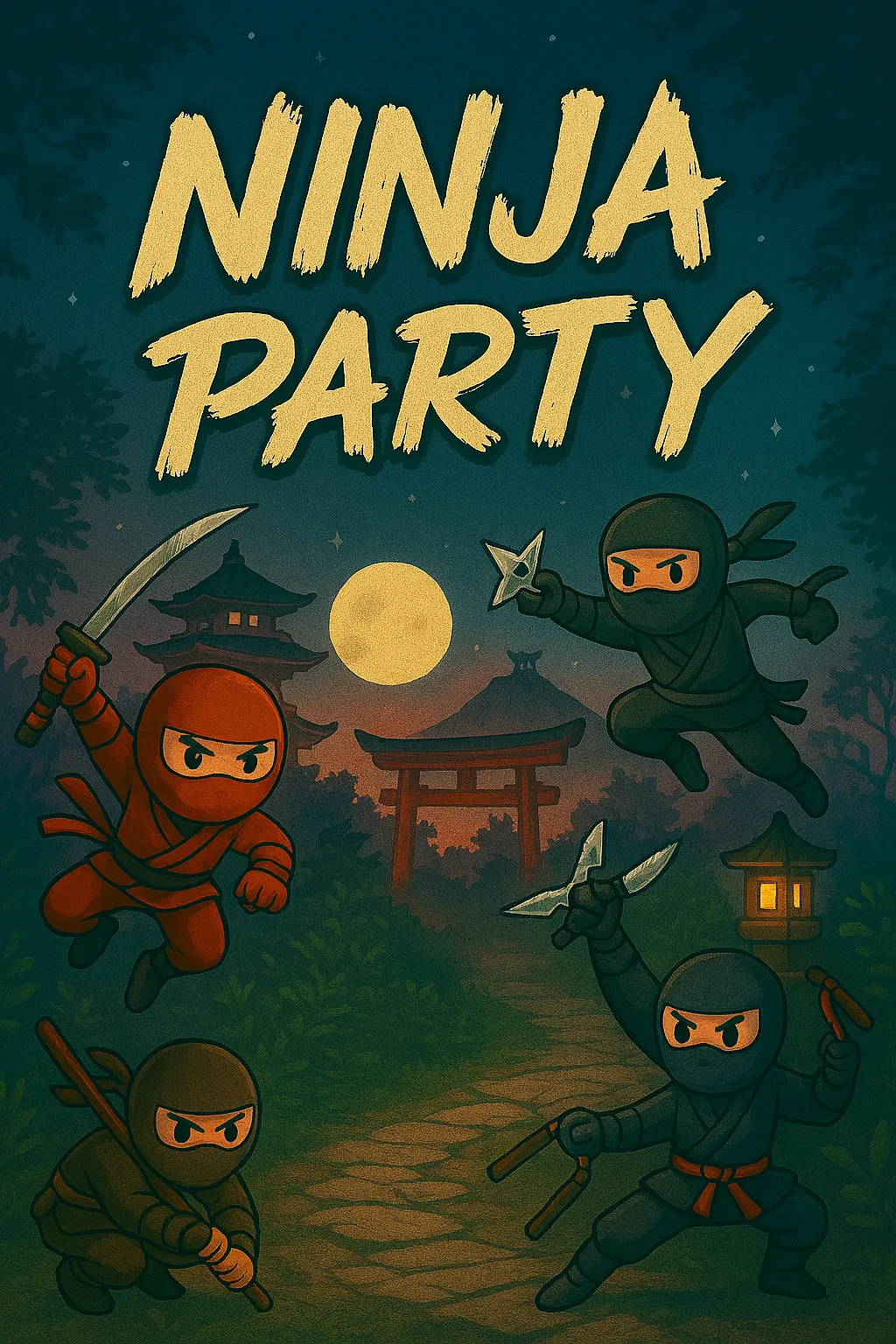 Printable Ninja Party Welcome Sign