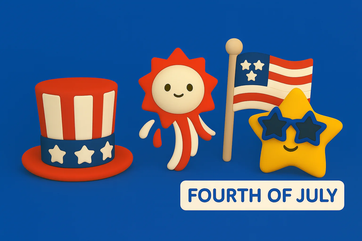 Fourth of July theme tile