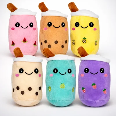 5 inch boba plush assortment 6 styles kawaii milk tea plush toys for claw machines redemption prizes and arcade displays