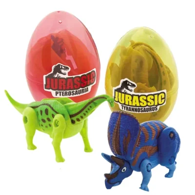 transforming dinosaur toy figures from 3 1/4 inch plastic prize egg capsules bulk