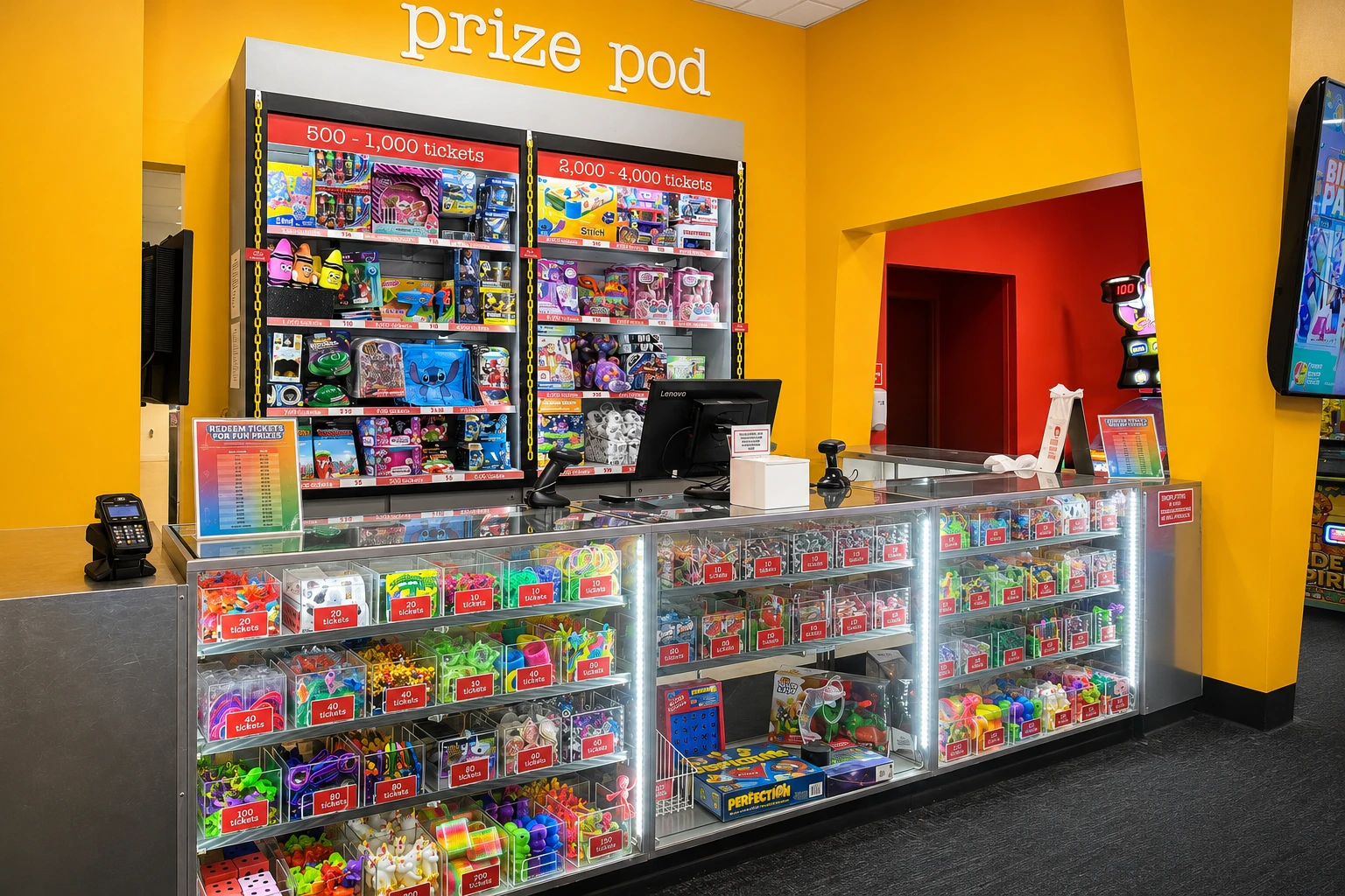 Peter Piper Pizza Prescott Prize Counter: Redemption Prize Ideas for Family Entertainment Centers