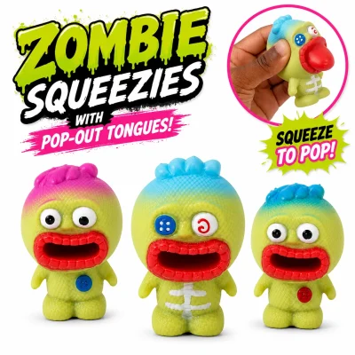 Zombie Figures with Pop-Out Tongues